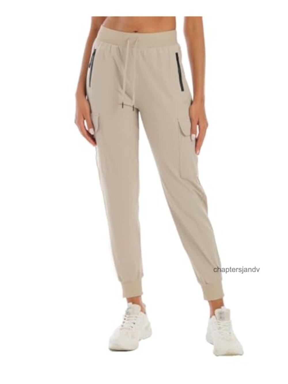 Womens Cargo Hiking Pants Lightweight Water Resistant 4 Pockets Drawstring